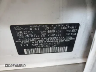 2015 Hyundai Azera Limited с VIN KMHFH4JG2FA477162, выставлен на аукционе Copart как лот 61684235 с пробегом 153 524 миль миль и Списание • Salvage title. История ставок и продаж доступна на DreamBid. Изображение 12.