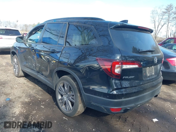 2022 Honda Pilot Sport with VIN 5FNYF6H37NB086970, listed as a IAAI auction lot 41904244 with 18,533 mi miles. Bid and sale history available at carsss.com. Image 3.