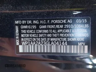 2016 Porsche Cayenne z VIN WP1AA2A23GLA04144, wystawiony jako IAAI lot #42117178 z przebiegiem 70 255 mil mil oraz . Historia ofert i sprzedaży dostępna na DreamBid. Obrazek 8.