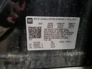 2022 GMC Terrain SLE with VIN 3GKALTEV2NL177102, listed as a Copart auction lot 63868325 with 148,608 mi miles and Clean title. Bid and sale history available at DreamBid. Image 13.