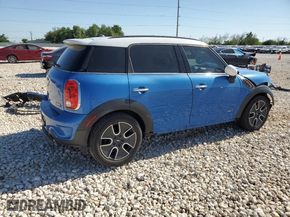 2011 MINI Countryman S with VIN WMWZC5C54BWL53955, listed as a Copart auction lot 52187405 with 124,470 mi miles and Salvage Title. Bid and sale history available at DreamBid. Image 3.