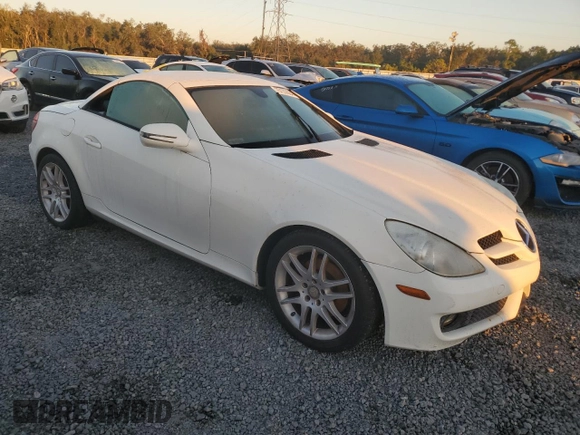 2009 Mercedes-Benz SLK-Class 3.0L with VIN WDBWK54F29F204033, listed as a Copart auction lot 75133864 with 0 mi miles and Salvage Title. Bid and sale history available at carsss.com. Image 4.