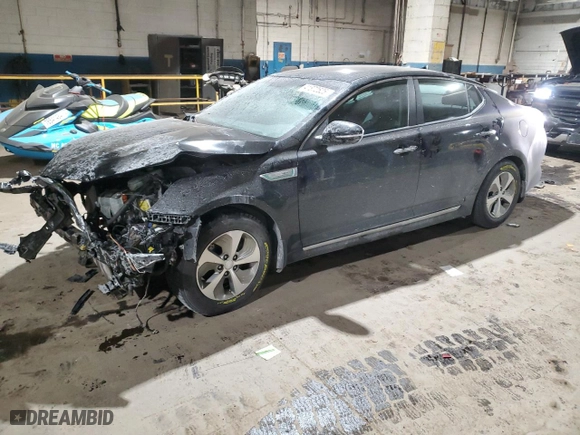 2014 Kia Optima Hybrid LX with VIN KNAGM4AD8E5064192, listed as a Copart auction lot 41872525 with 0 mi miles and Salvage Title. Bid and sale history available at carsss.com. Image 1.