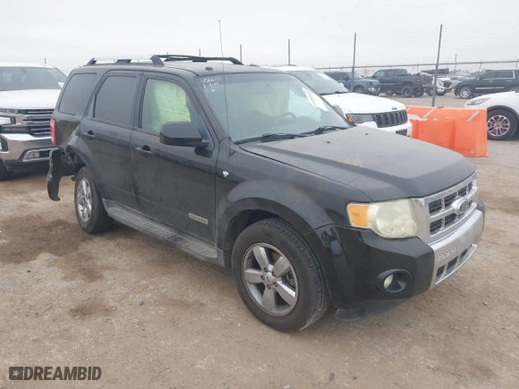 2008 Ford Escape Limited with VIN 1FMCU04198KD92105, listed as a IAAI auction lot 41559245 with 189,821 mi miles. Bid and sale history available at carsss.com. Image 1.