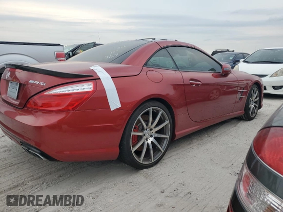 2014 Mercedes-Benz SL 63 AMG with VIN WDDJK7EAXEF029105, listed as a Copart auction lot 75639724 with Not provided miles and Non repairable. Bid and sale history available at DreamBid. Image 3.