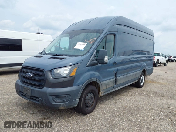 2020 Ford Transit Cargo with VIN 1FTBR3X83LKA48242, listed as a IAAI auction lot 42083835 with 74,963 mi miles. Bid and sale history available at carsss.com. Image 2.