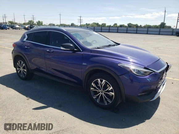 2017 Infiniti QX30 Premium with VIN SJKCH5CR6HA026036, listed as a Copart auction lot 60285085 with 46,777 mi miles and Salvage title. Bid and sale history available at DreamBid. Image 4.