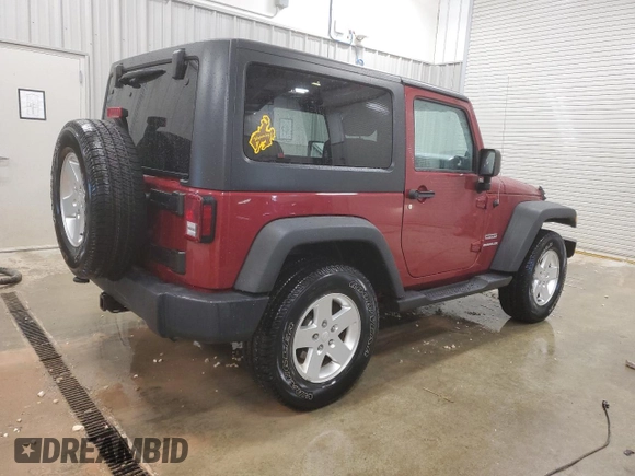 2012 Jeep Wrangler Sport with VIN 1C4GJWAG3CL122090, listed as a Copart auction lot 85251384 with 16,183 mi miles and Clean title. Bid and sale history available at DreamBid. Image 3.