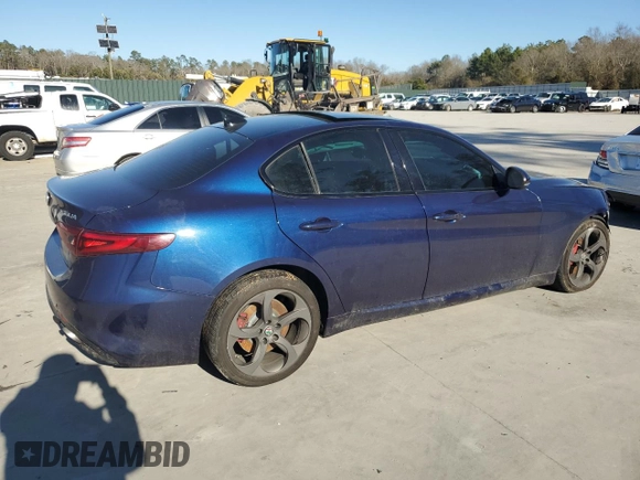 2017 Alfa Romeo Giulia with VIN ZARFAEDN8H7550758, listed as a Copart auction lot 42687635 with Not provided miles and Salvage title. Bid and sale history available at DreamBid. Image 3.