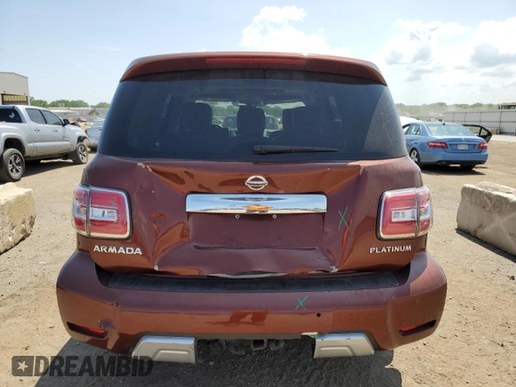 2018 Nissan Armada SV with VIN JN8AY2NC8J9553461, listed as a Copart auction lot 56242323 with 105,819 mi miles. Bid and sale history available at carsss.com. Image 6.
