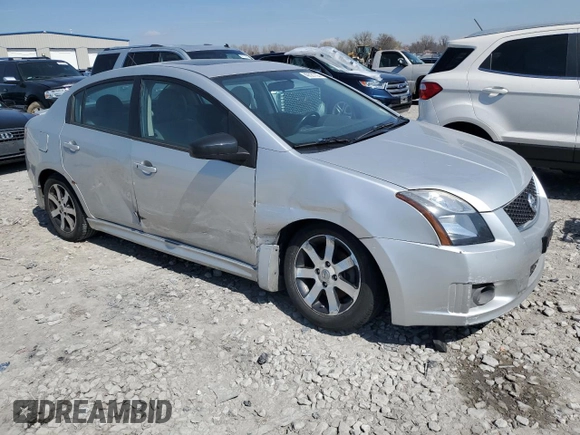 2012 Nissan Sentra SR with VIN 3N1AB6AP2CL711562, listed as a Copart auction lot 49531705 with Not provided miles and Salvage title. Bid and sale history available at DreamBid. Image 4.