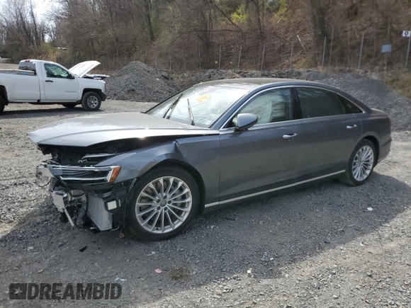 2019 Audi A8 L with VIN WAU8DAF83KN010101, listed as a Copart auction lot 52979775 with 32,882 mi miles and Salvage Title. Bid and sale history available at carsss.com. Image 1.