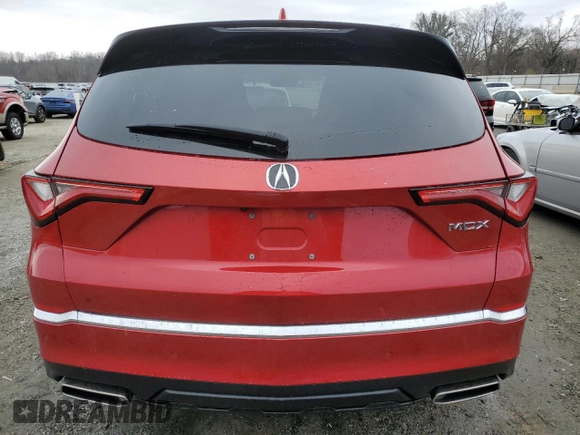 2022 Acura MDX Technology with VIN 5J8YD9H44NL002070, listed as a Copart auction lot 43171615 with 48,630 mi miles and Salvage title. Bid and sale history available at DreamBid. Image 6.