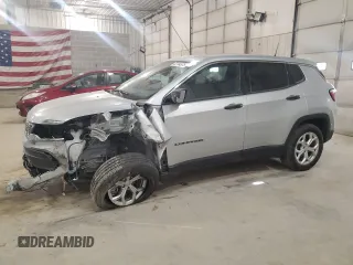 2024 Jeep Compass Sport with VIN 3C4NJDAN0RT158813, listed as a Copart auction lot 52794575 with 6,137 mi miles and Salvage title. Bid and sale history available at DreamBid. Image 1.