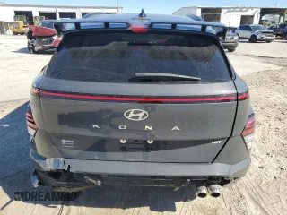 2024 Hyundai Kona N Line with VIN KM8HA3A35RU033474, listed as a Copart auction lot 82763824 with 9,424 mi miles and Salvage Title. Bid and sale history available at carsss.com. Image 6.