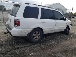 2007 Honda Pilot EX-L with VIN 5FNYF28647B014338, listed as a Copart auction lot 47654135 with 226,888 mi miles and Salvage Title. Bid and sale history available at carsss.com. Image 3.
