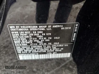 2018 Volkswagen Atlas SE z VIN 1V2CP2CAXJC598119, wystawiony jako Copart lot #48925765 z przebiegiem 73 724 mil mil oraz Szkoda całkowita • Salvage title. Historia ofert i sprzedaży dostępna na DreamBid. Obrazek 14.