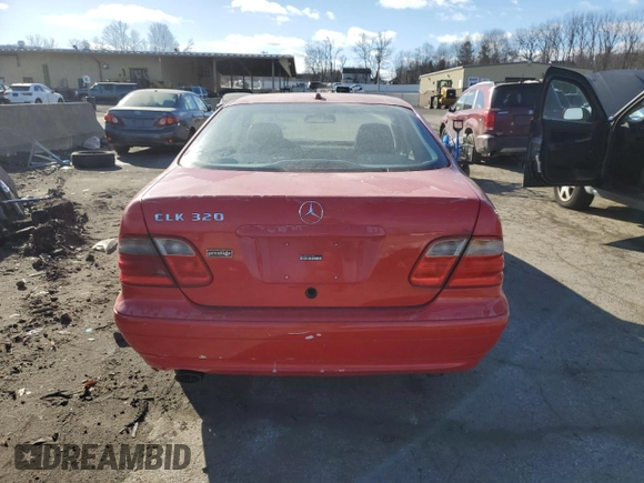 2000 Mercedes-Benz CLK 320/430 with VIN WDBLJ65G7YF159950, listed as a Copart auction lot 43239285 with Not Provided miles and Clean Title. Bid and sale history available at DreamBid. Image 6.