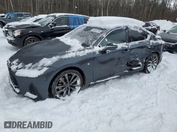 2021 Lexus IS with VIN JTHG81F24M5046606, listed as a Copart auction lot 43003795 with 95,641 mi miles and Salvage Title. Bid and sale history available at carsss.com. Image 1.