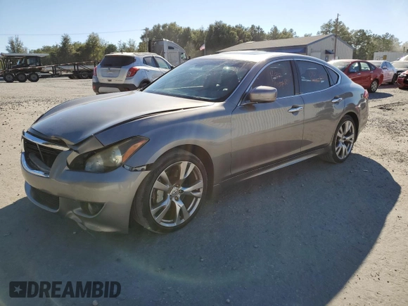 2011 Infiniti M37 with VIN JN1BY1AP5BM323817, listed as a Copart auction lot 76693374 with 111,578 mi miles and Salvage Title. Bid and sale history available at carsss.com. Image 1.
