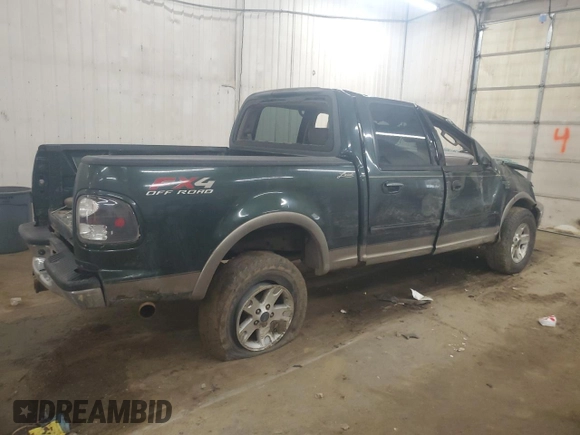 2002 Ford F-150 XLT with VIN 1FTRW08L22KC13446, listed as a Copart auction lot 51702495 with 0 mi miles and Salvage Title. Bid and sale history available at carsss.com. Image 3.