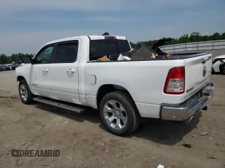 2021 Ram 1500 Big Horn with VIN 1C6SRFFTXMN696546, listed as a Copart auction lot 57255845 with 64,550 mi miles and Salvage title. Bid and sale history available at DreamBid. Image 2.