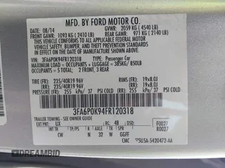 2015 Ford Fusion Titanium with VIN 3FA6P0K94FR120318, listed as a IAAI auction lot 41380325 with 137,910 mi miles. Bid and sale history available at carsss.com. Image 9.