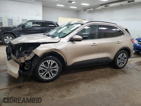 2020 Ford Escape SEL z VIN 1FMCU9H64LUC28297, wystawiony jako Copart lot #58693515 z przebiegiem 57 038 mil mil oraz Szkoda całkowita • Salvage title. Historia ofert i sprzedaży dostępna na DreamBid. Obrazek 1.