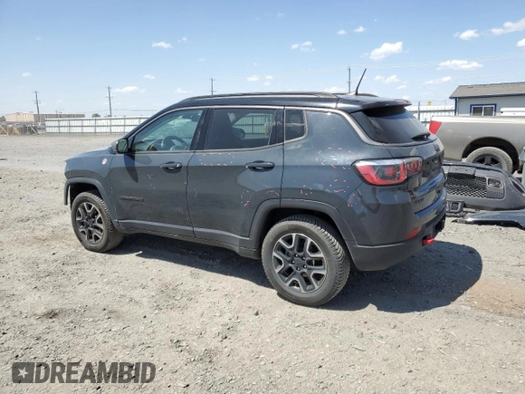 2018 Jeep Compass Trailhawk with VIN 3C4NJDDBXJT484835, listed as a Copart auction lot 61542415 with 59,389 mi miles and Salvage title. Bid and sale history available at DreamBid. Image 2.