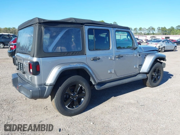 2020 Jeep Wrangler Unlimited Sahara with VIN 1C4HJXEN6LW210682, listed as a IAAI auction lot 41836201 with 32,925 mi miles. Bid and sale history available at carsss.com. Image 4.