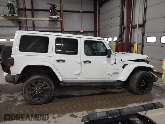 2021 Jeep Wrangler Unlimited Sahara with VIN 1C4JJXP60MW830307, listed as a IAAI auction lot 41869863 with 37,201 mi miles and . Bid and sale history available at DreamBid. Image 13.