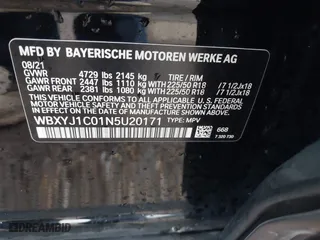 2022 BMW X2 xDrive28i with VIN WBXYJ1C01N5U20171, listed as a IAAI auction lot 41284932 with 64,256 mi miles. Bid and sale history available at carsss.com. Image 9.