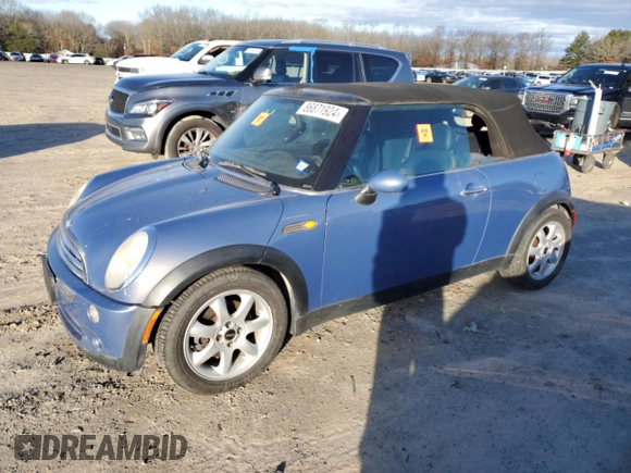 2007 MINI Convertible with VIN WMWRF33507TF66800, listed as a Copart auction lot 86871924 with 130,448 mi miles and Clean Title. Bid and sale history available at DreamBid. Image 1.