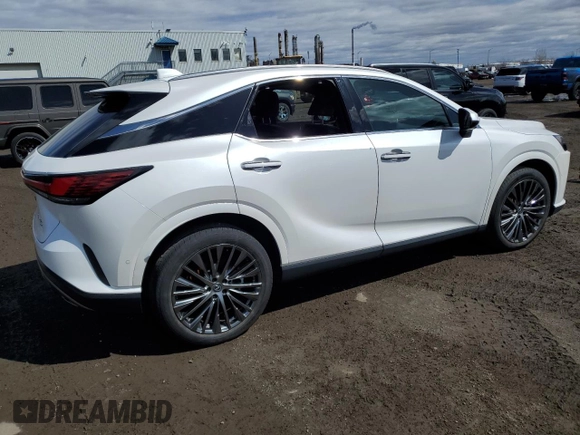 2023 Lexus RX 350 with VIN 2T2BAMCA6PC009752, listed as a Copart auction lot 75423764 with 27,726 mi miles and Salvage title. Bid and sale history available at DreamBid. Image 3.