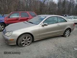 2004 Mercedes-Benz CLK-Class 3.2L with VIN WDBTJ65JX4F102602, listed as a Copart auction lot 48133485 with 143,166 mi miles and Salvage Title. Bid and sale history available at carsss.com. Image 1.