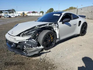 2024 Porsche 911 Turbo with VIN WP0AD2A91RS253671, listed as a Copart auction lot 43981045 with 12,844 mi miles and Salvage Title. Bid and sale history available at carsss.com. Image 1.