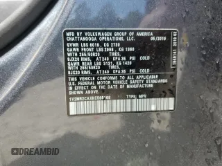 2019 Volkswagen Atlas SEL with VIN 1V2MR2CAXKC569168, listed as a Copart auction lot 55638455 with 86,582 mi miles and Salvage title. Bid and sale history available at DreamBid. Image 13.
