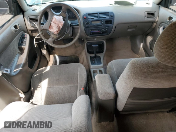1998 Honda Civic LX with VIN 2HGEJ6675WH613506, listed as a Copart auction lot 54968535 with 196,756 mi miles and Salvage Title. Bid and sale history available at DreamBid. Image 8.