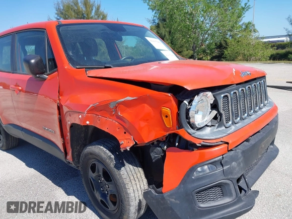2016 Jeep Renegade Sport with VIN ZACCJBAT1GPD65015, listed as a IAAI auction lot 41435282 with 150,912 mi miles and . Bid and sale history available at DreamBid. Image 6.