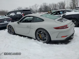 2018 Porsche 911 GT3 with VIN WP0AC2A92JS176459, listed as a Copart auction lot 82401584 with Not Provided miles and Salvage Title. Bid and sale history available at DreamBid. Image 2.