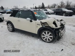 2008 MINI Convertible S with VIN WMWRH33588TU80448, listed as a Copart auction lot 87855235 with Not provided miles and Salvage title. Bid and sale history available at DreamBid. Image 4.