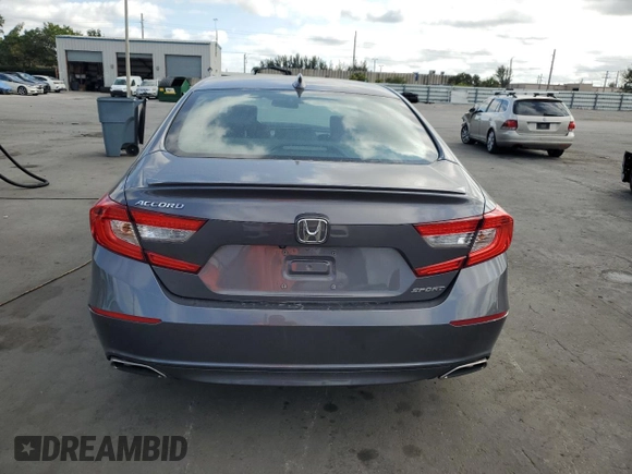2019 Honda Accord Sedan Sport 1.5T with VIN 1HGCV1F39KA097462, listed as a Copart auction lot 88137735 with 109,426 mi miles and Salvage Title. Bid and sale history available at carsss.com. Image 6.