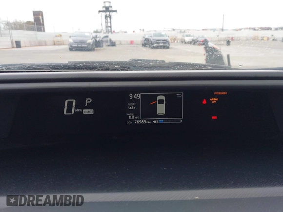 2018 Toyota Prius One with VIN JTDKDTB37J1615520, listed as a IAAI auction lot 42054113 with 76,989 mi miles and . Bid and sale history available at DreamBid. Image 7.