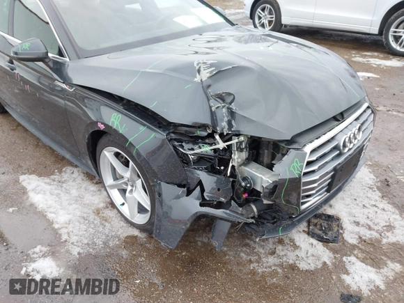 2019 Audi A5 Sportback Prestige with VIN WAUFNCF50KA010327, listed as a IAAI auction lot 41738148 with 68,038 mi miles. Bid and sale history available at carsss.com. Image 6.