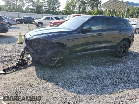2019 Jaguar F-Pace 25t Premium with VIN SADCJ2FX7KA364427, listed as a Copart auction lot 60500645 with 80,681 mi miles and Salvage title. Bid and sale history available at DreamBid. Image 1.