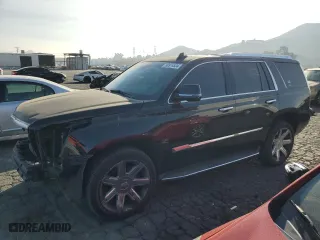 2016 Cadillac Escalade Luxury Collection with VIN 1GYS3BKJ2GR159734, listed as a Copart auction lot 86914534 with 153,717 mi miles and Salvage Title. Bid and sale history available at carsss.com. Image 1.