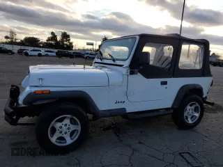 1993 Jeep Wrangler "S" with VIN 1J4FY19P8PP218787, listed as a Copart auction lot 86955894 with 253,568 mi miles and Salvage Title. Bid and sale history available at carsss.com. Image 1.