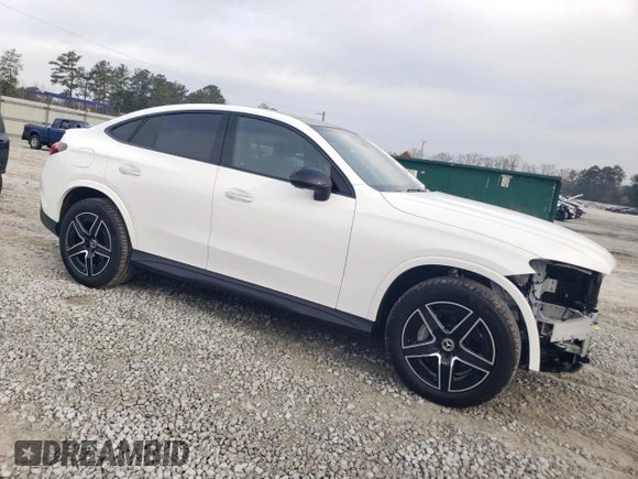 2025 Mercedes-Benz GLC with VIN W1NKJ4HB0SF284466, listed as a Copart auction lot 48459275 with 819 mi miles and Salvage Title. Bid and sale history available at carsss.com. Image 4.