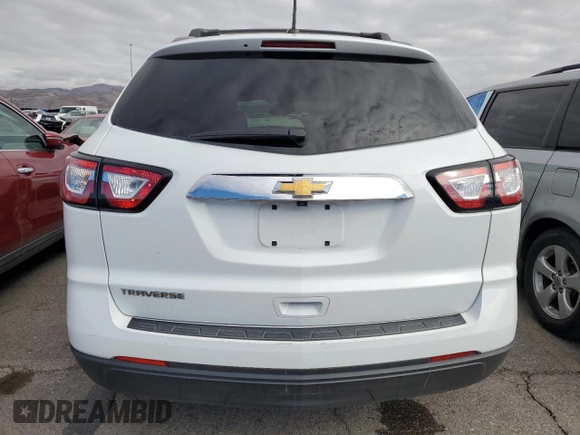 2017 Chevrolet Traverse LS with VIN 1GNKRFKD1HJ206796, listed as a Copart auction lot 48996465 with 0 mi miles and Clean Title. Bid and sale history available at carsss.com. Image 6.
