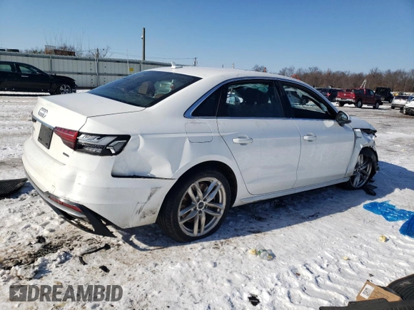 2020 Audi A4 Premium with VIN WAUDNAF45LN014208, listed as a Copart auction lot 89218695 with Not provided miles and Salvage title. Bid and sale history available at DreamBid. Image 3.